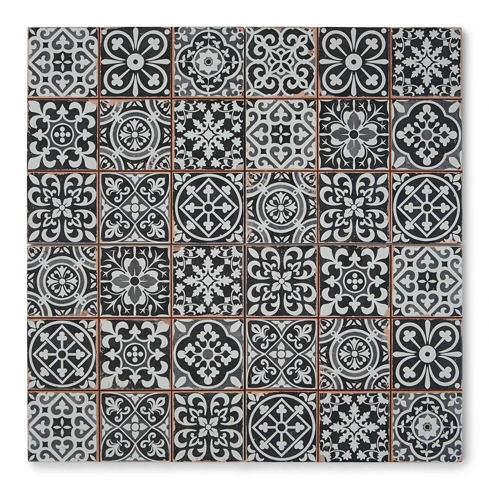 Tapestry Black Patterned Tile 3 Tapestry Black Patterned Tile - Image 3