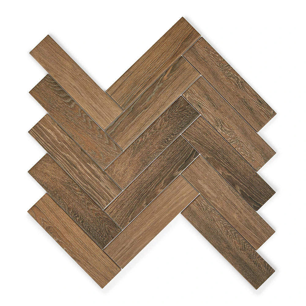 Herringbone Brown Wood Effect Tile 1 Herringbone Brown Wood Effect Tile