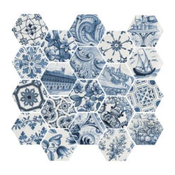 Porto Blue Hexagon Tile 12 Porto Blue Hexagon Tile -Kitchen Store 23216 4