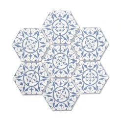 Seville Persian Blue Hexagon Tile 12 Seville Persian Blue Hexagon Tile -Kitchen Store 4cev1120 4