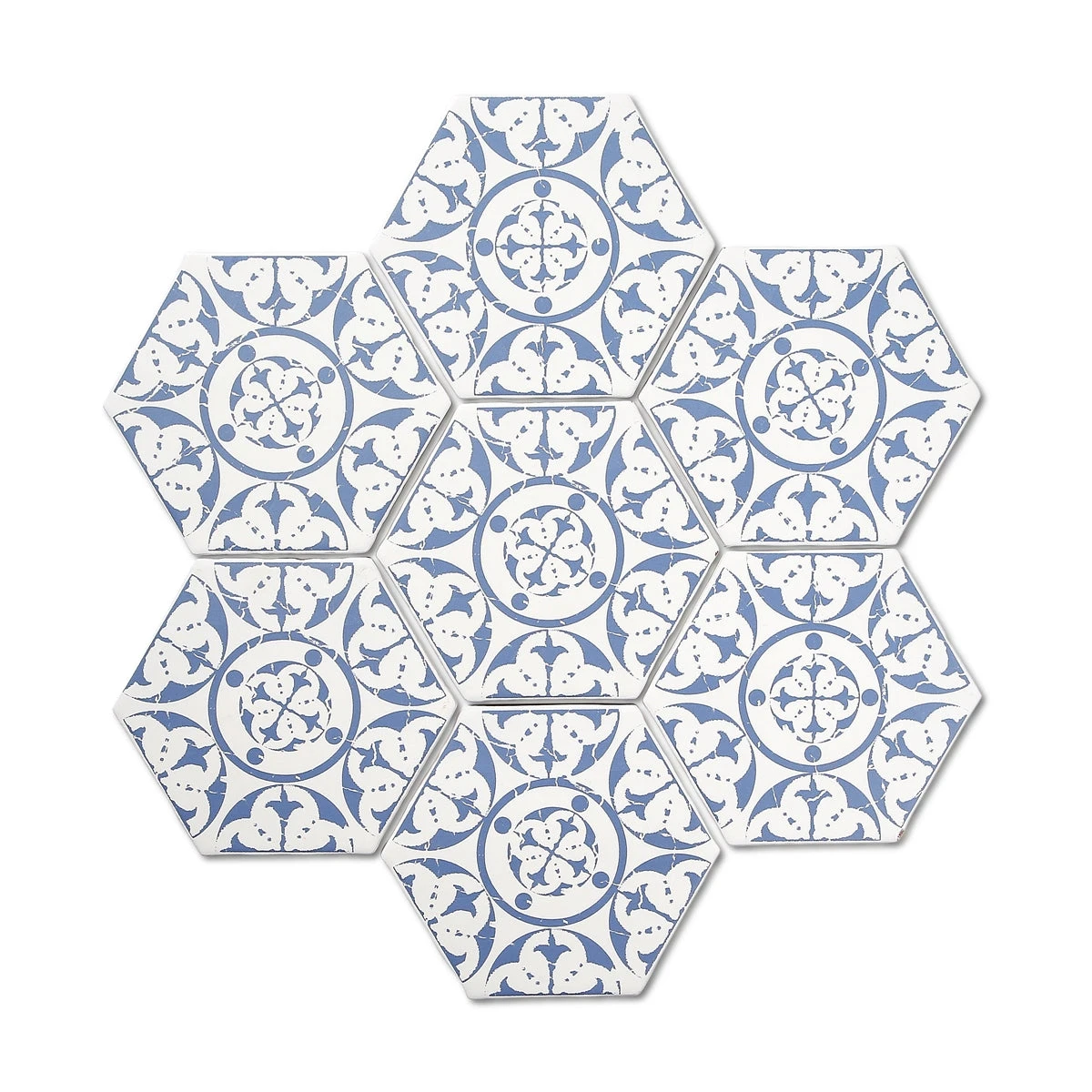 Seville Persian Blue Hexagon Tile 6 Seville Persian Blue Hexagon Tile - Image 6