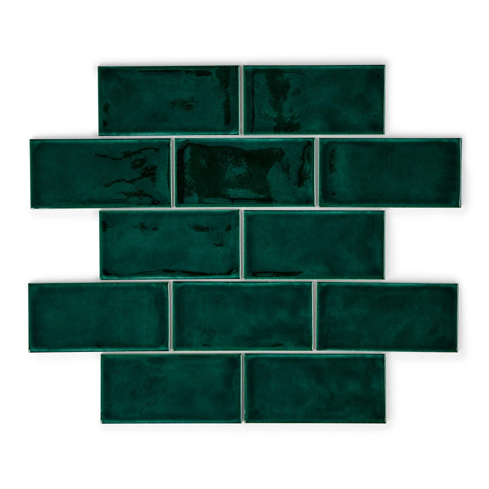 Crackle Bottle Green Wall Tile 1 Crackle Bottle Green Wall Tile