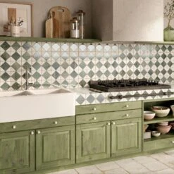 Auberge Green Patterned Tile 5 Auberge Green Patterned Tile -Kitchen Store Aurberge Green 02