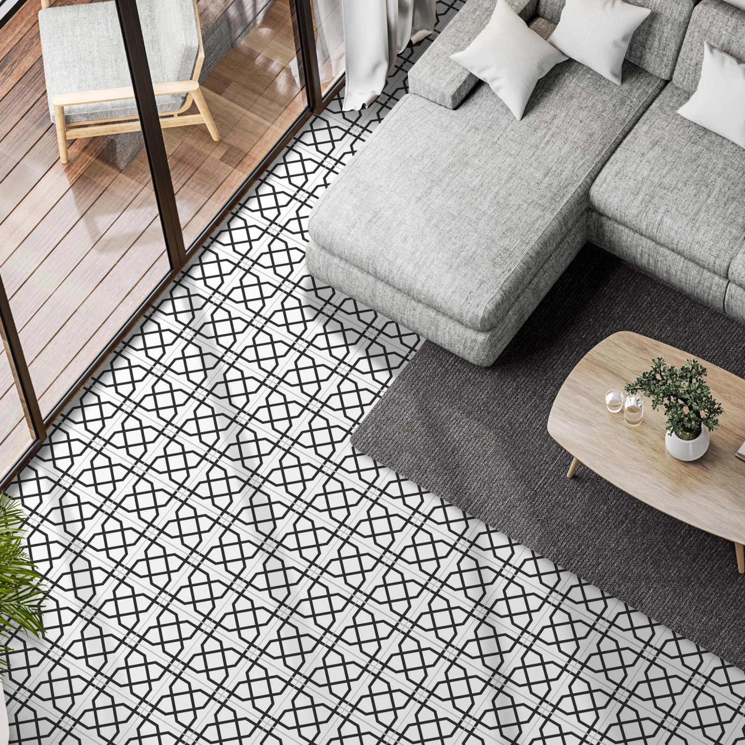 Byron White Decor Floor Tile 1 Byron White Decor Floor Tile