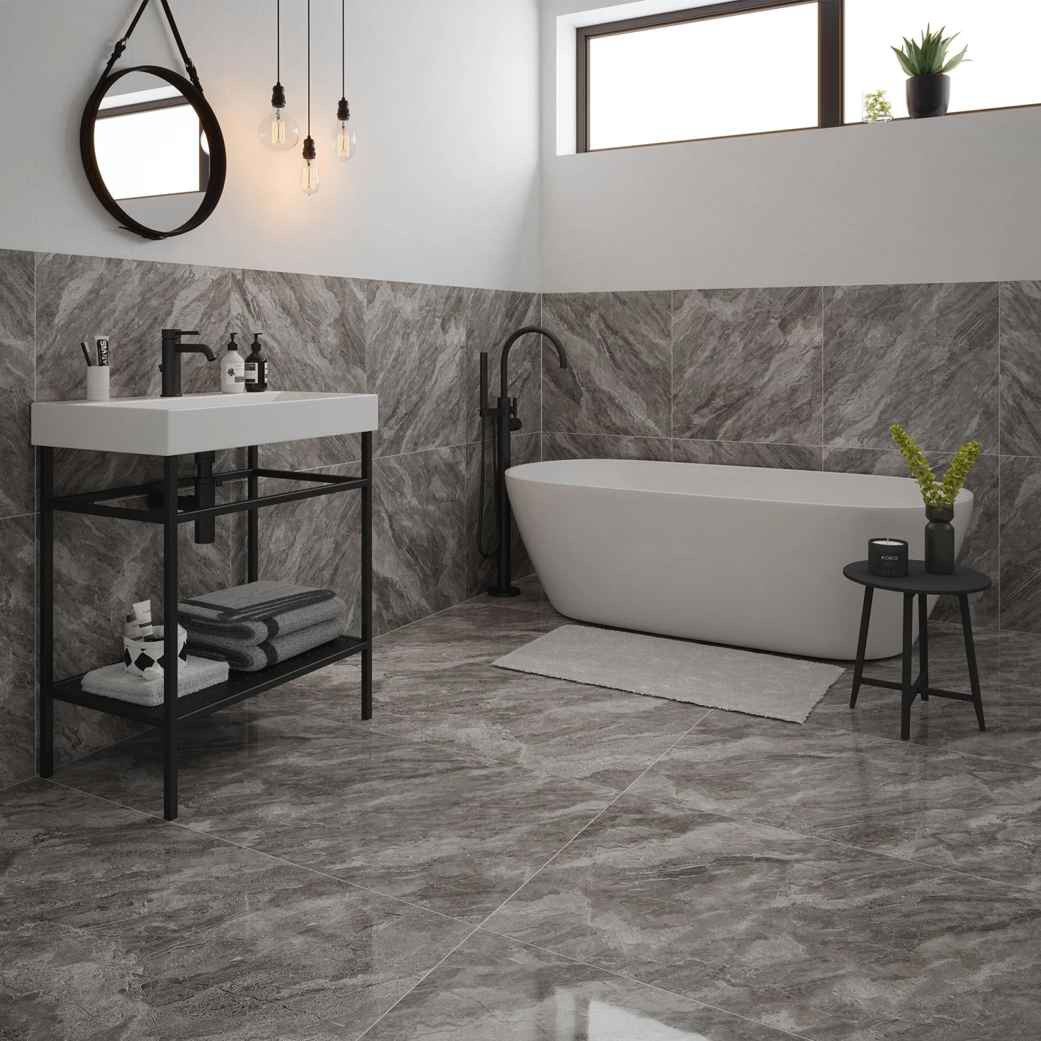 Destiny Grey Polished Tile 1 Destiny Grey Polished Tile