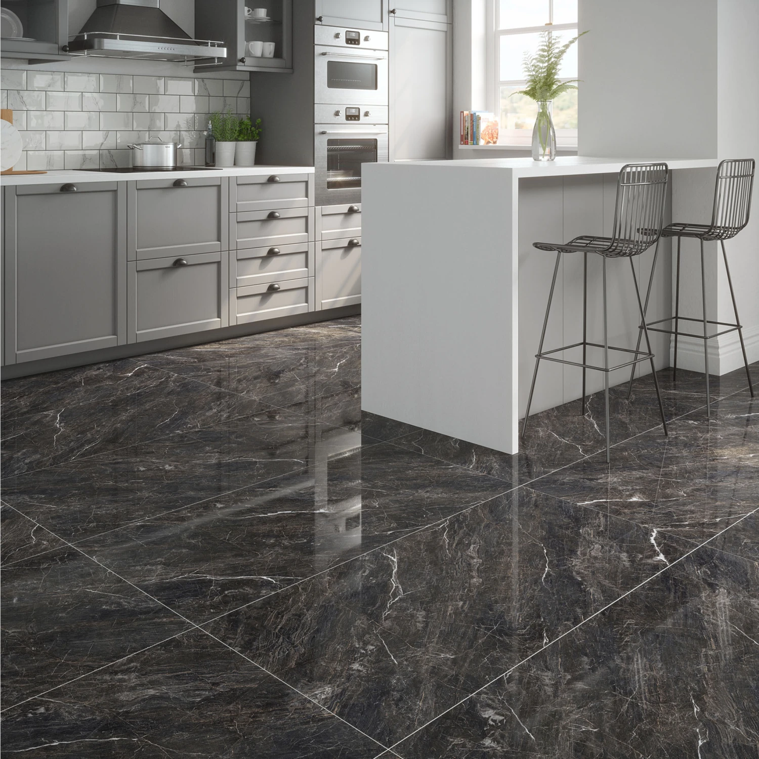 Destiny Midnight Polished Tile 1 Destiny Midnight Polished Tile