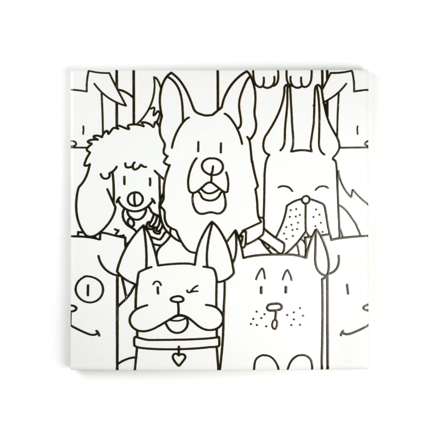 Doodle Dog Patterned Tile 2 Doodle Dog Patterned Tile - Image 2