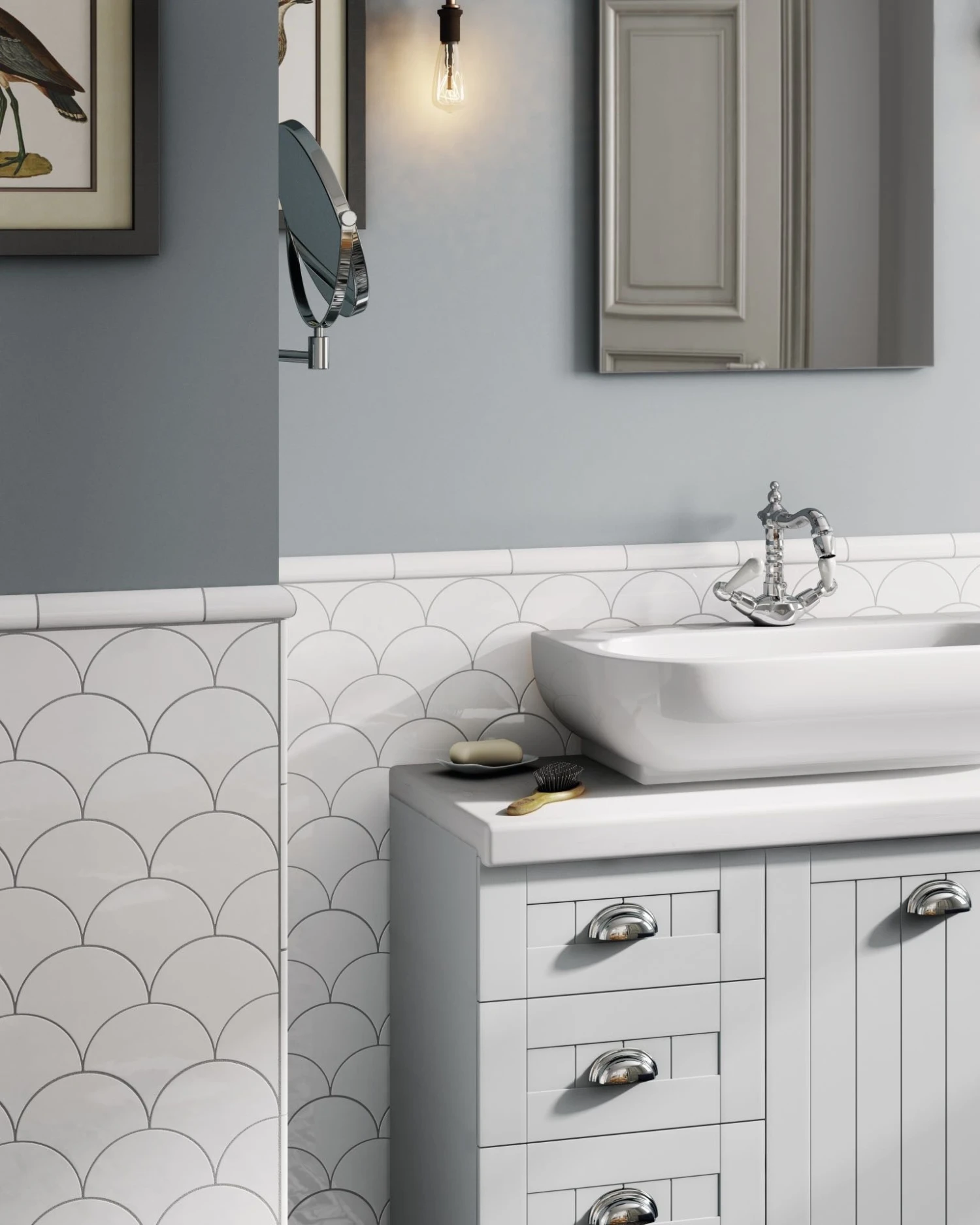 Drops White Wall Tile 4 Drops White Wall Tile - Image 4