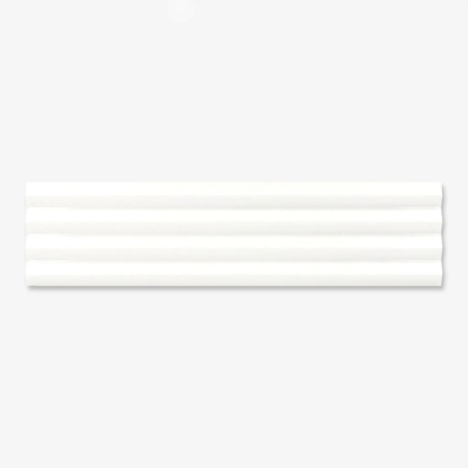 Fluted Snow Gloss Decor Wall Tile 2 Fluted Snow Gloss Decor Wall Tile - Image 2