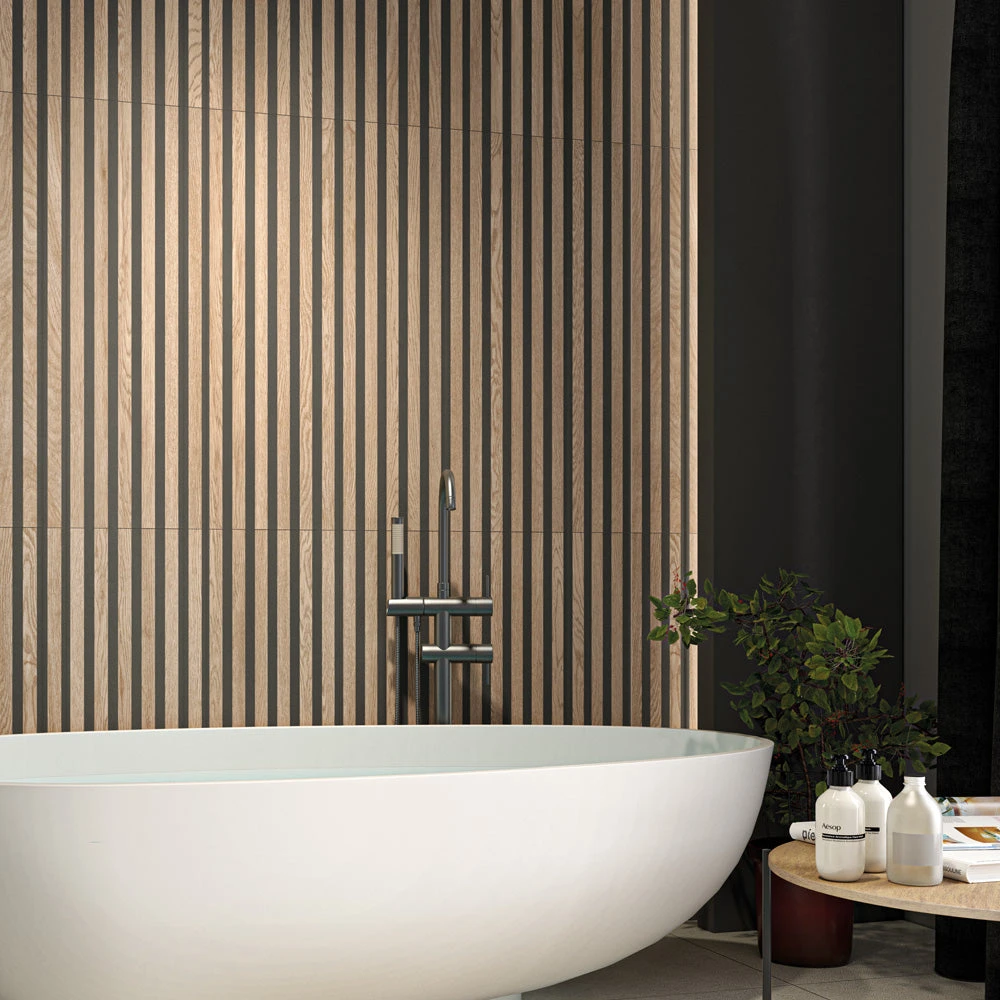 Forest Oak Slat Wood Wall Tile 1 Forest Oak Slat Wood Wall Tile