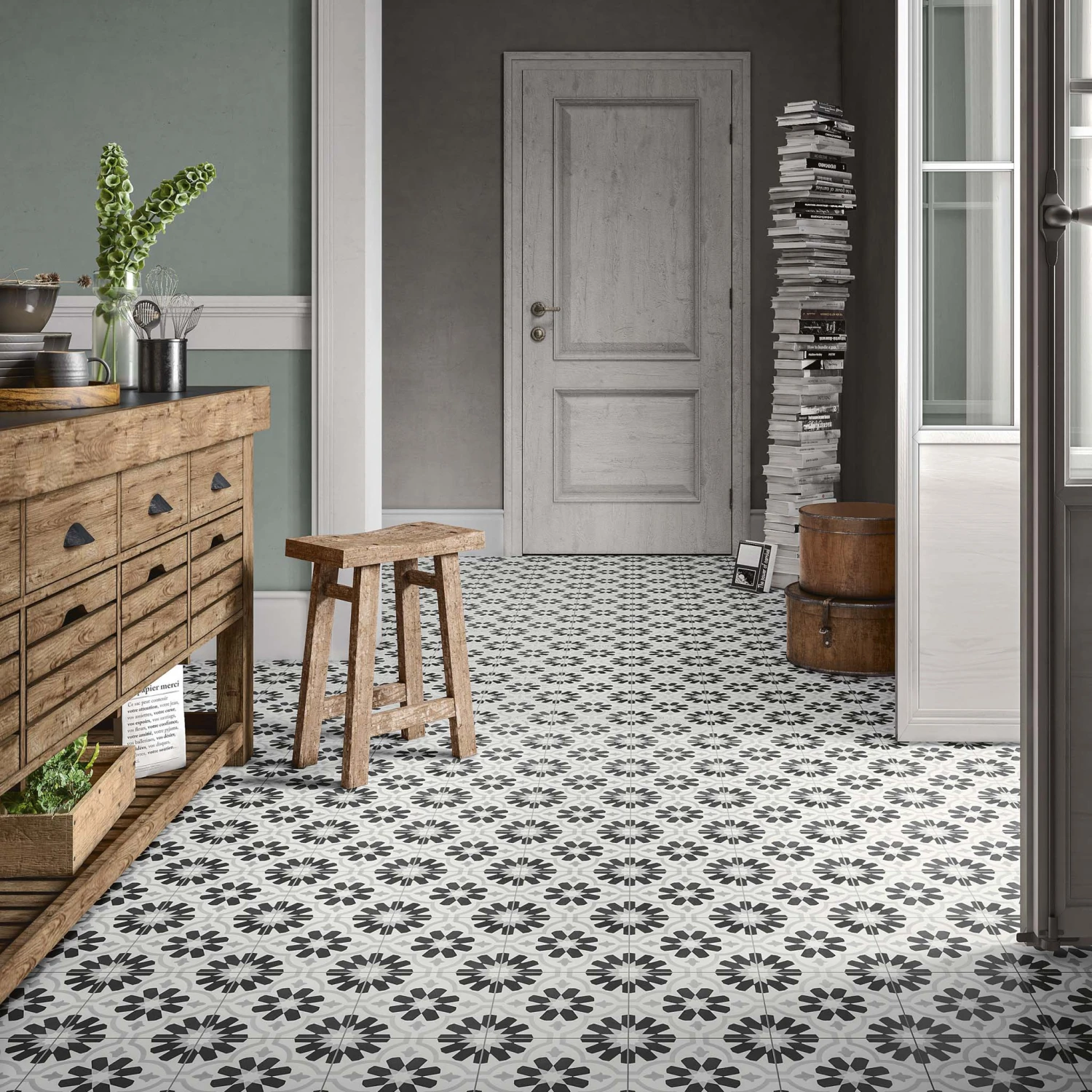 Havana Dark Patterned Tile 2 Havana Dark Patterned Tile - Image 2