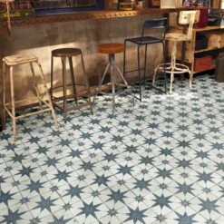 Heritage Star Blue Patterned Tile 5 Heritage Star Blue Patterned Tile -Kitchen Store Heritage Star Blue 01