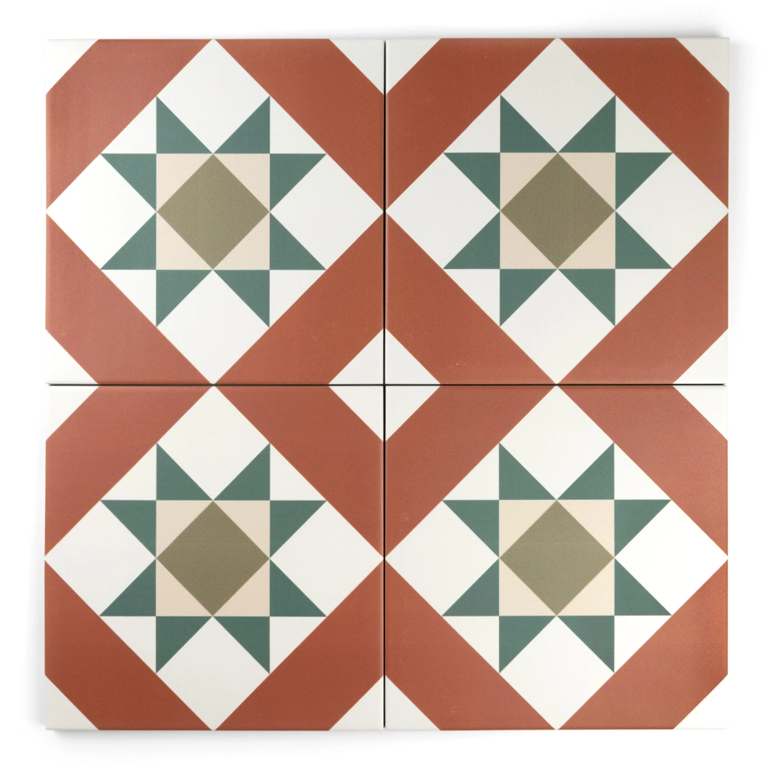 Melville Red Patterned Tile 1 Melville Red Patterned Tile