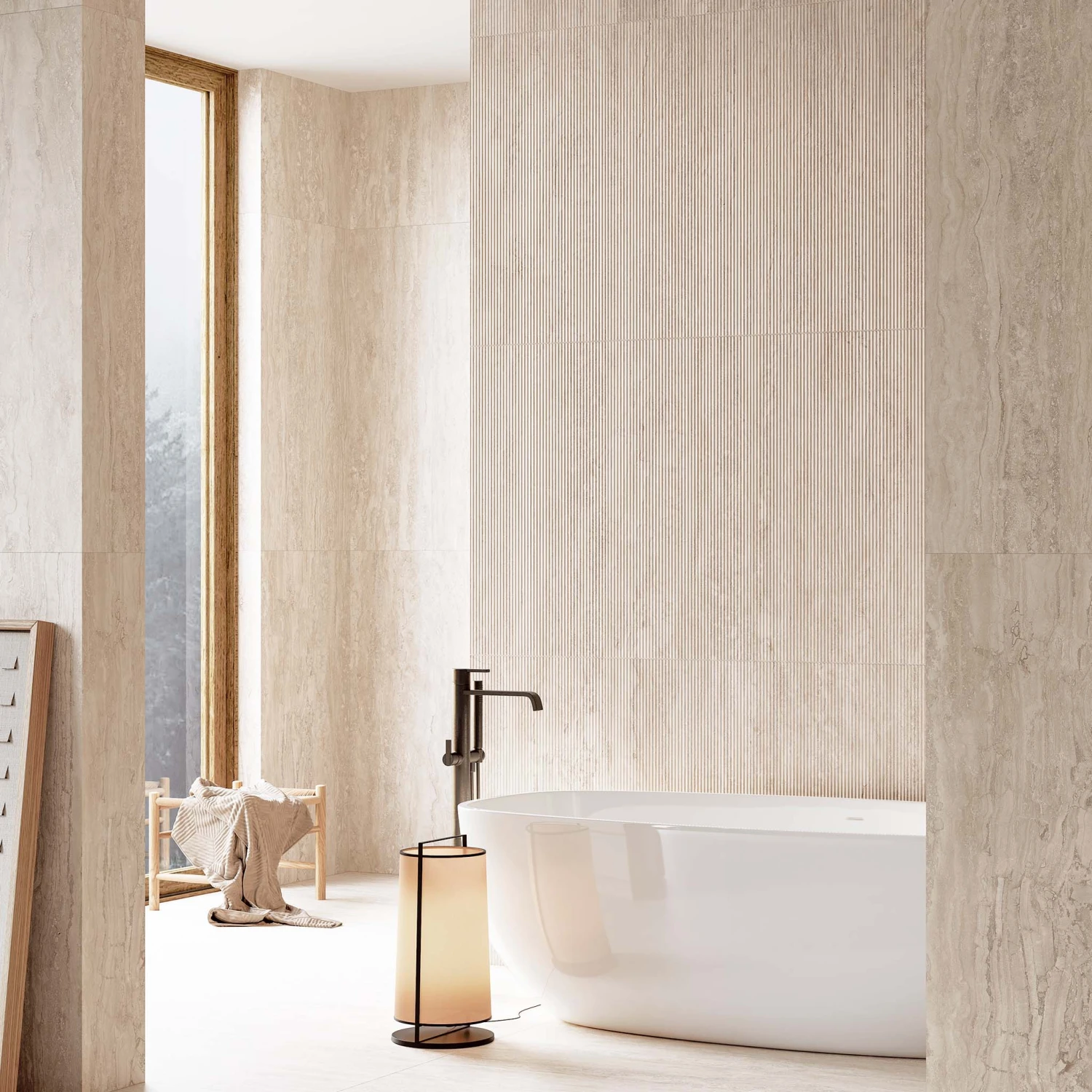 Pantheon Ivory Fluted Tile 3 Pantheon Ivory Fluted Tile - Image 3