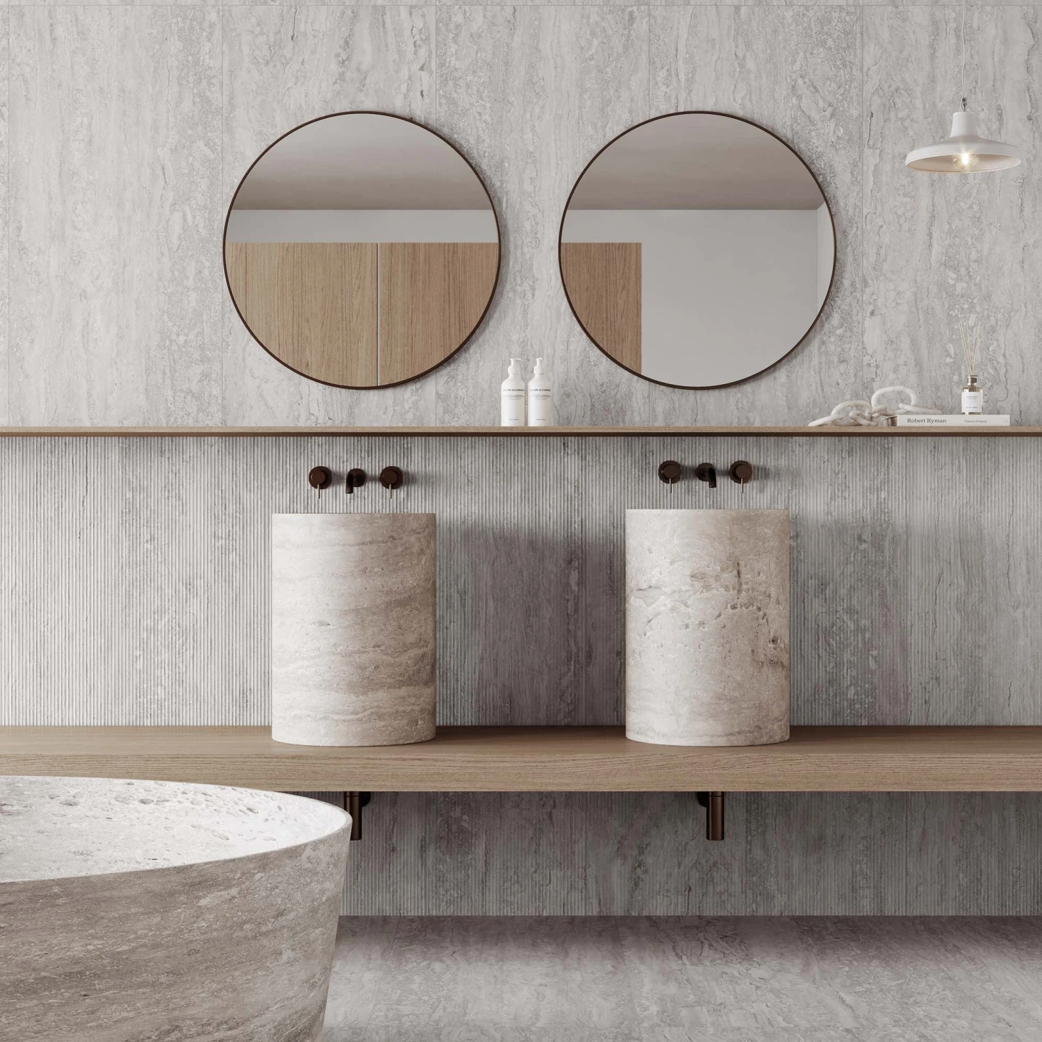 Pantheon Silver Fluted Tile 3 Pantheon Silver Fluted Tile - Image 3