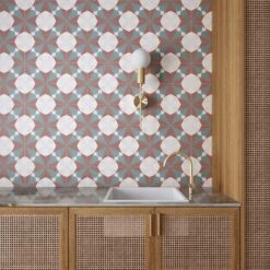 Rosetta Red Patterned Tile -Kitchen Store Rosseta Red 12