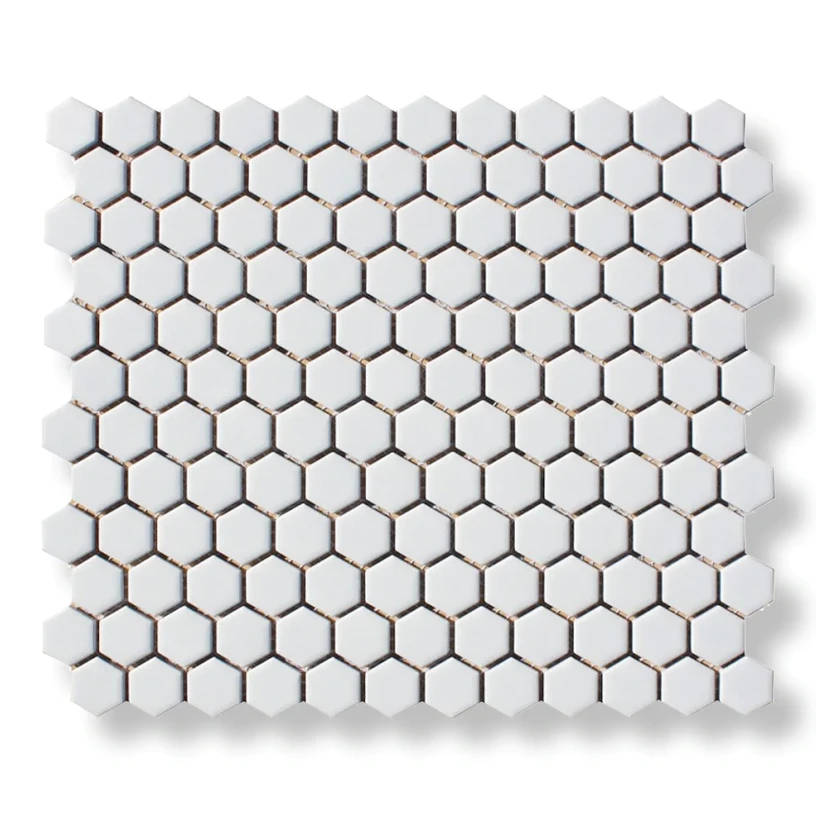 Microhex White Mosaic Tile 2 Microhex White Mosaic Tile - Image 2
