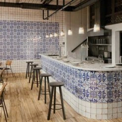 Sintra Blue Patterned Tile -Kitchen Store Sintra Blue 02