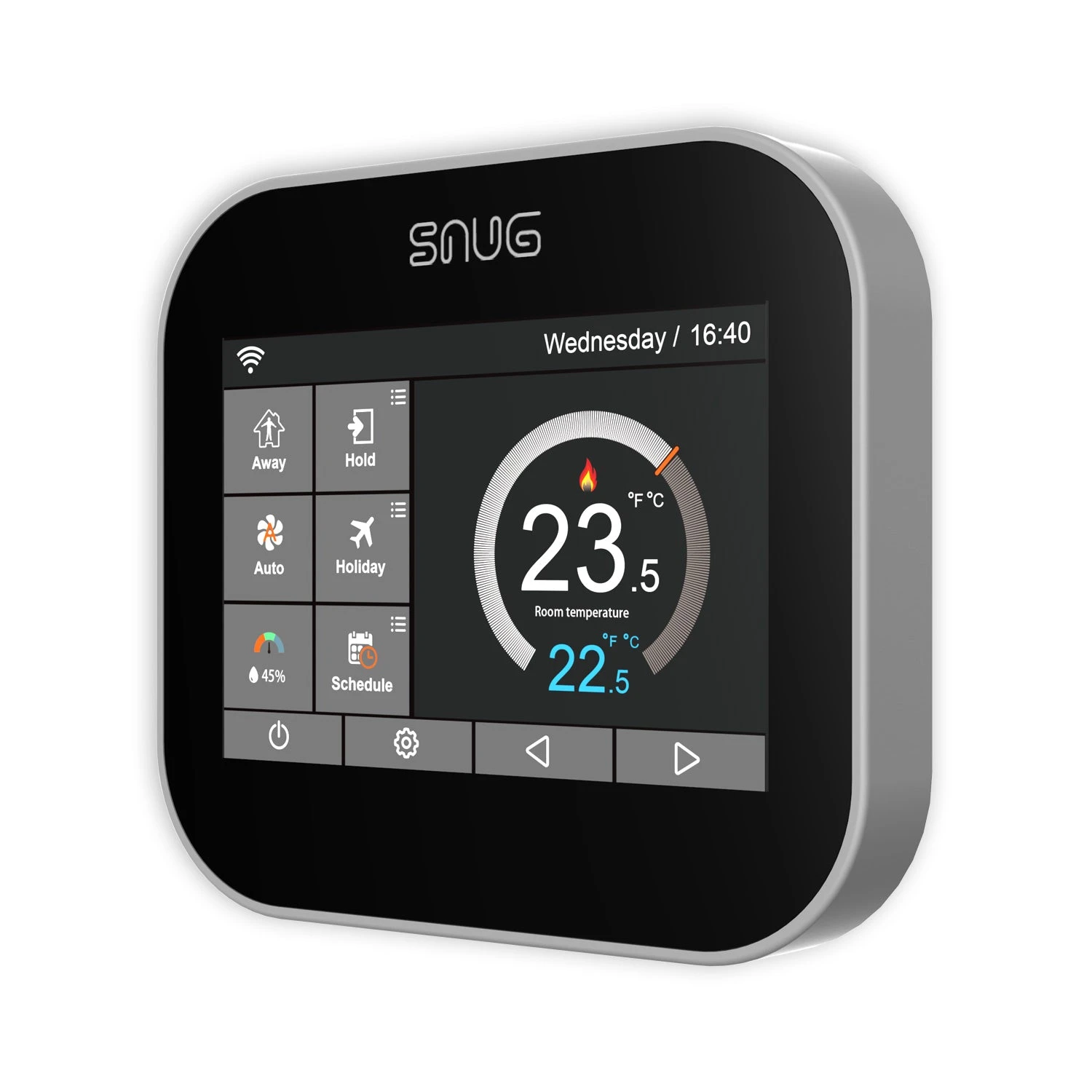 Snug Touch Screen Thermostat Black 1 Snug Touch Screen Thermostat Black
