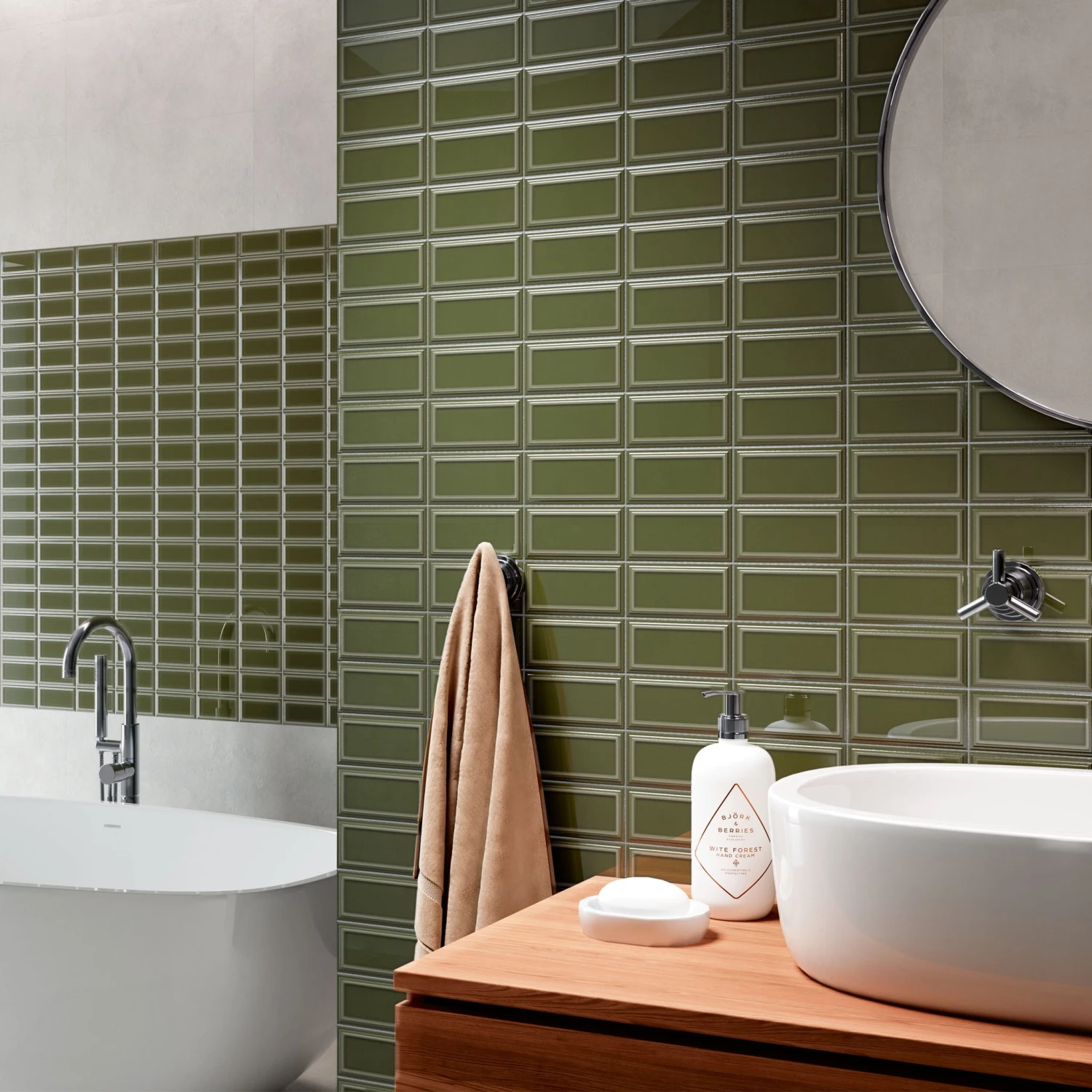 Society Green Mosaic Tile 2 Society Green Mosaic Tile - Image 2