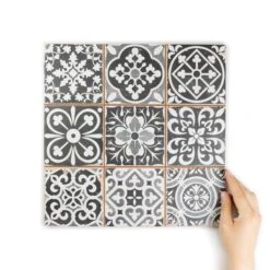 Tapestry Black Patterned Tile 8 Tapestry Black Patterned Tile -Kitchen Store Tapestry Black 06
