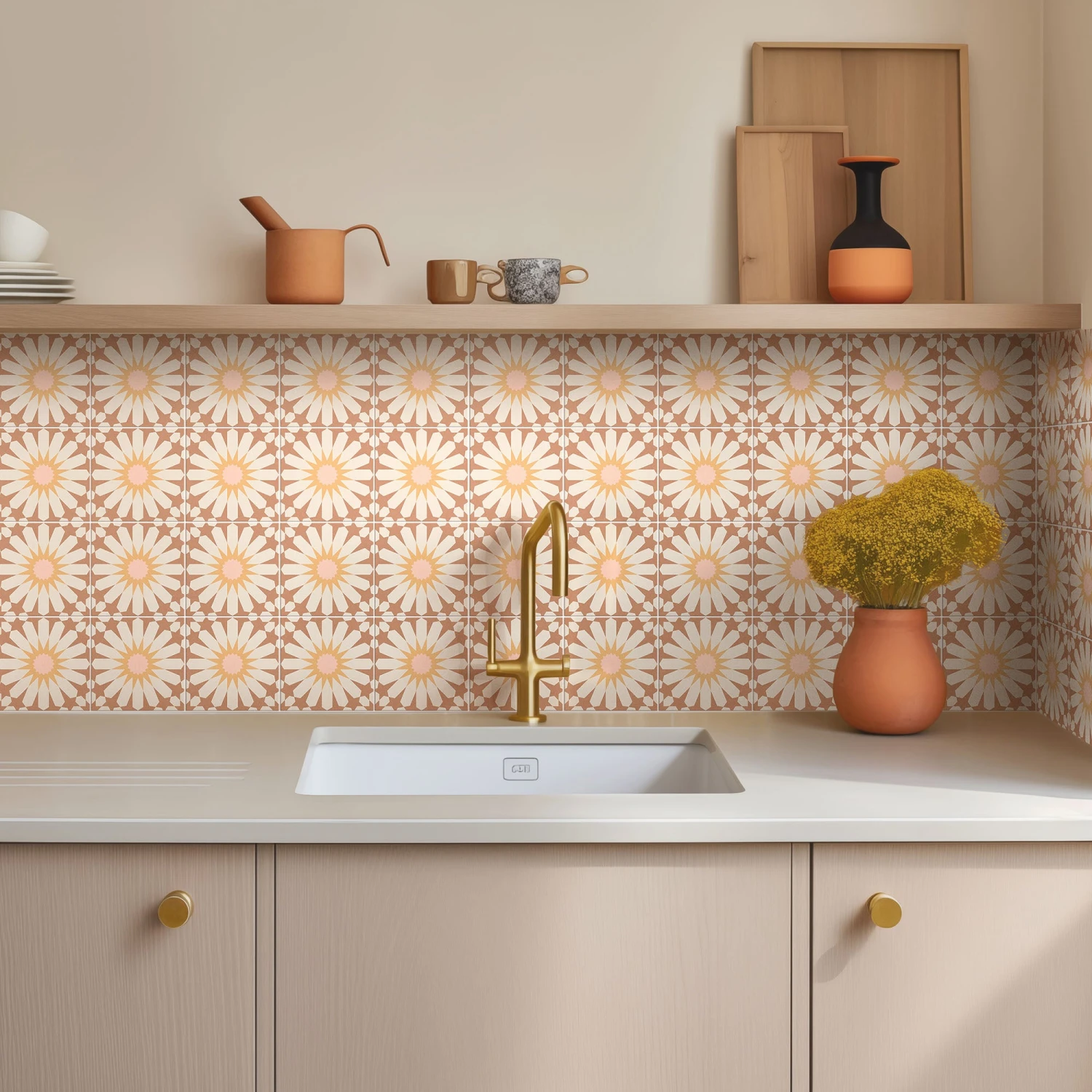 Tropez Cotto Patterned Tile 2 Tropez Cotto Patterned Tile - Image 2