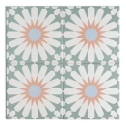Tropez Mint Patterned Tile