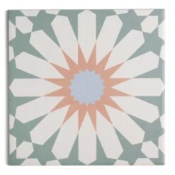 Tropez Mint Patterned Tile -Kitchen Store Tropez Mint 05 64e97a9f 0db8 45f4 878c d7ce156031e0