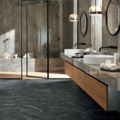 Vinci Nero Chevron Tile 9 Vinci Nero Chevron Tile -Kitchen Store Vinci Nero 01