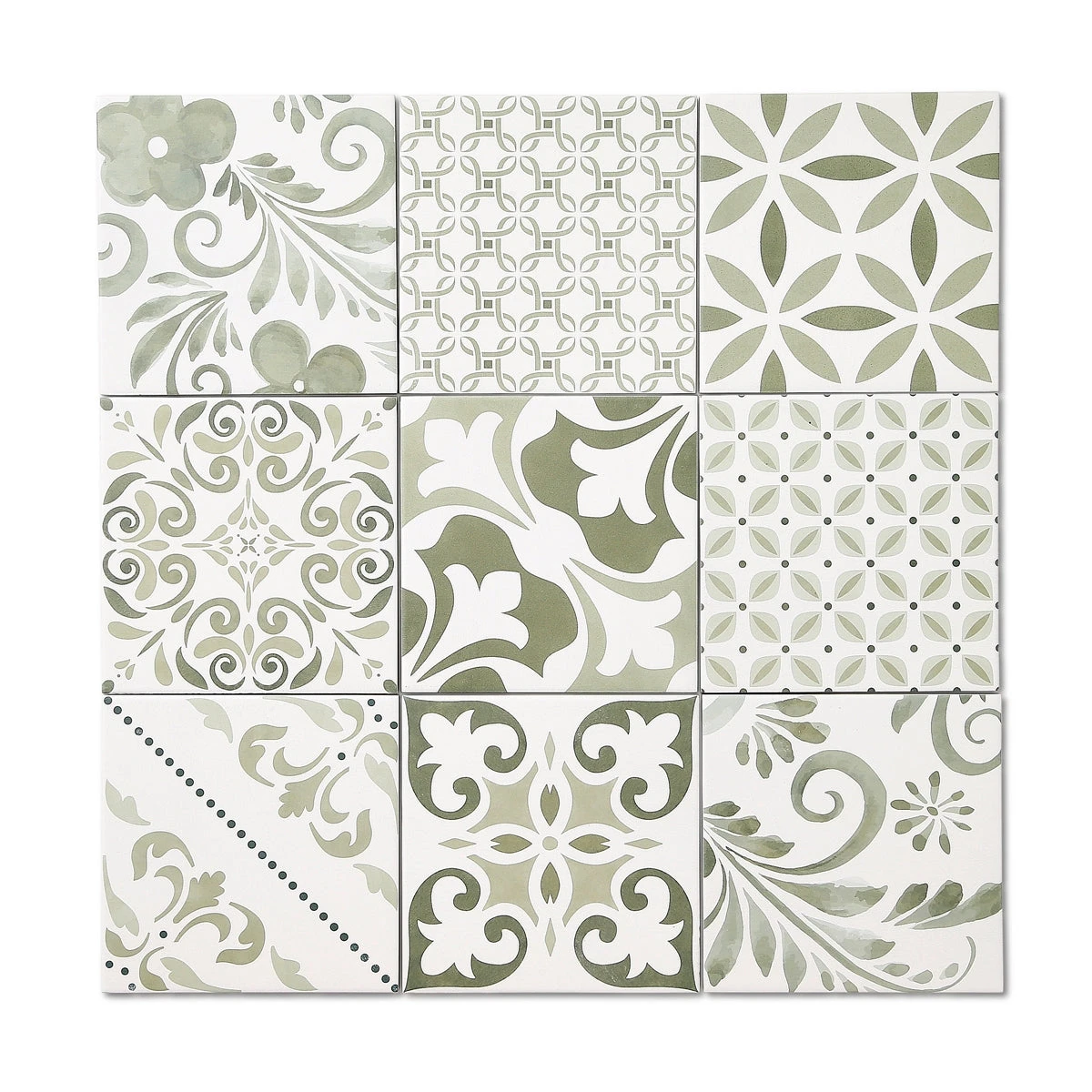 Artiste Verde Mix Patterned Tile 1 Artiste Verde Mix Patterned Tile
