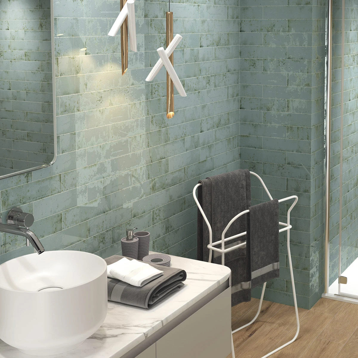 Brooklyn Aqua Wall Tile 1 Brooklyn Aqua Wall Tile