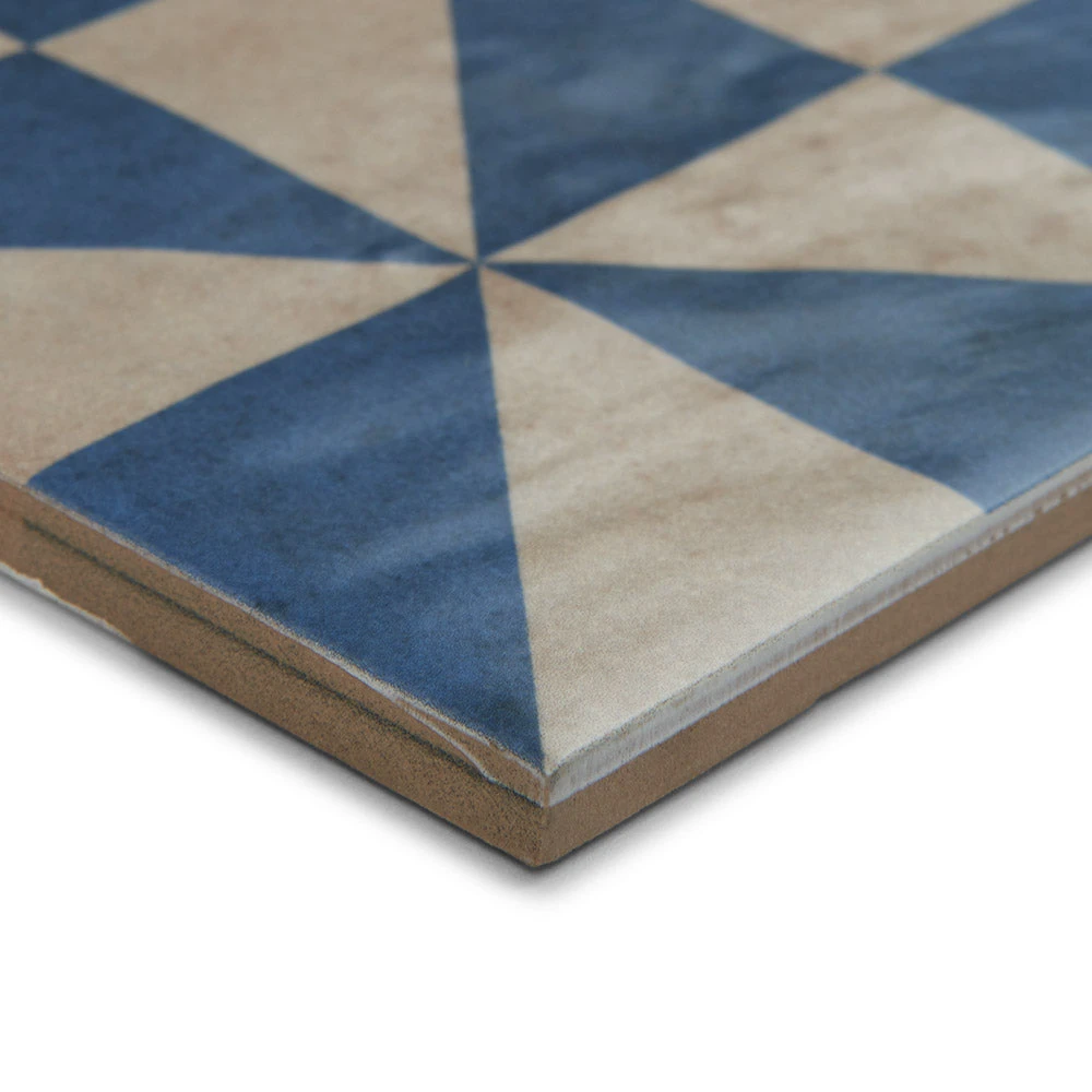 Medina Blue Triangles Patterned Tile 3 Medina Blue Triangles Patterned Tile - Image 3