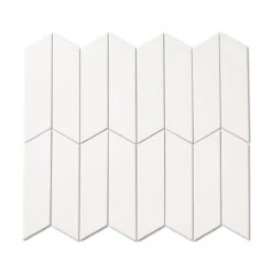 Arrows Matt White Wall Tile 9 Arrows Matt White Wall Tile -Kitchen Store chevmawh 4