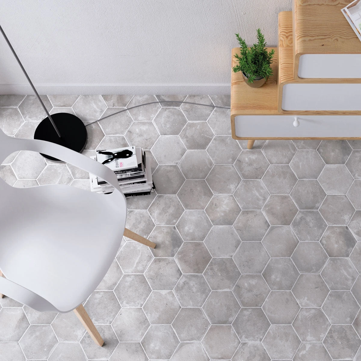 Croft Grey Hexagon Tile 1 Croft Grey Hexagon Tile