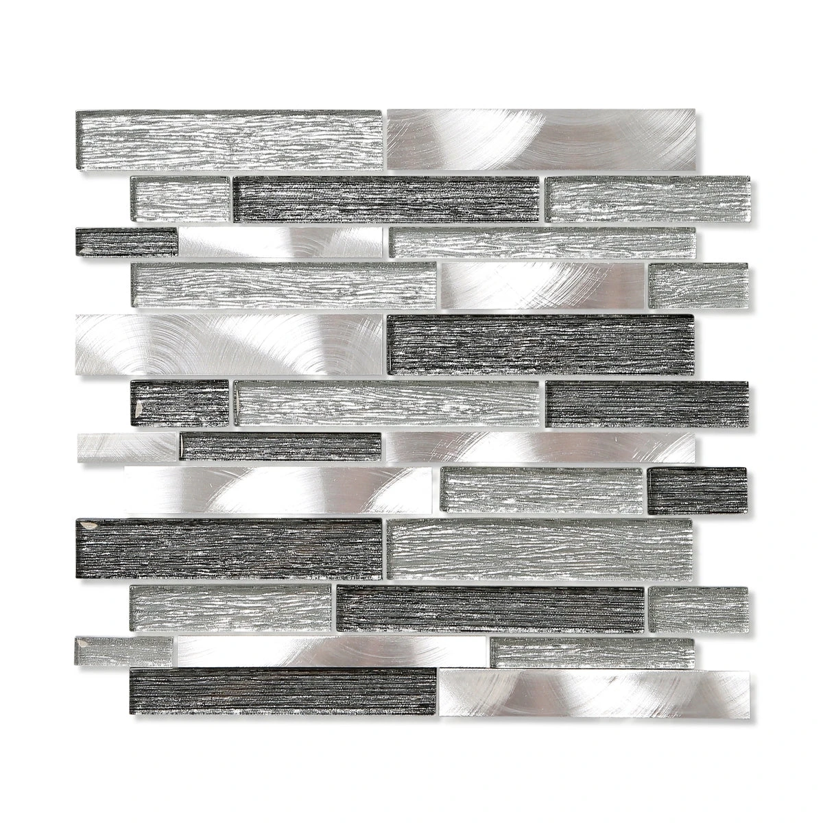 Offset Grey Mix Mosaic Tile 3 Offset Grey Mix Mosaic Tile - Image 3