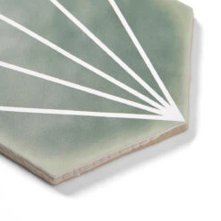 Palm Springs Green Hexagon Tile 9 Palm Springs Green Hexagon Tile -Kitchen Store hhpsgn 2