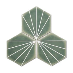Palm Springs Green Hexagon Tile 7 Palm Springs Green Hexagon Tile -Kitchen Store hhpsgn 3