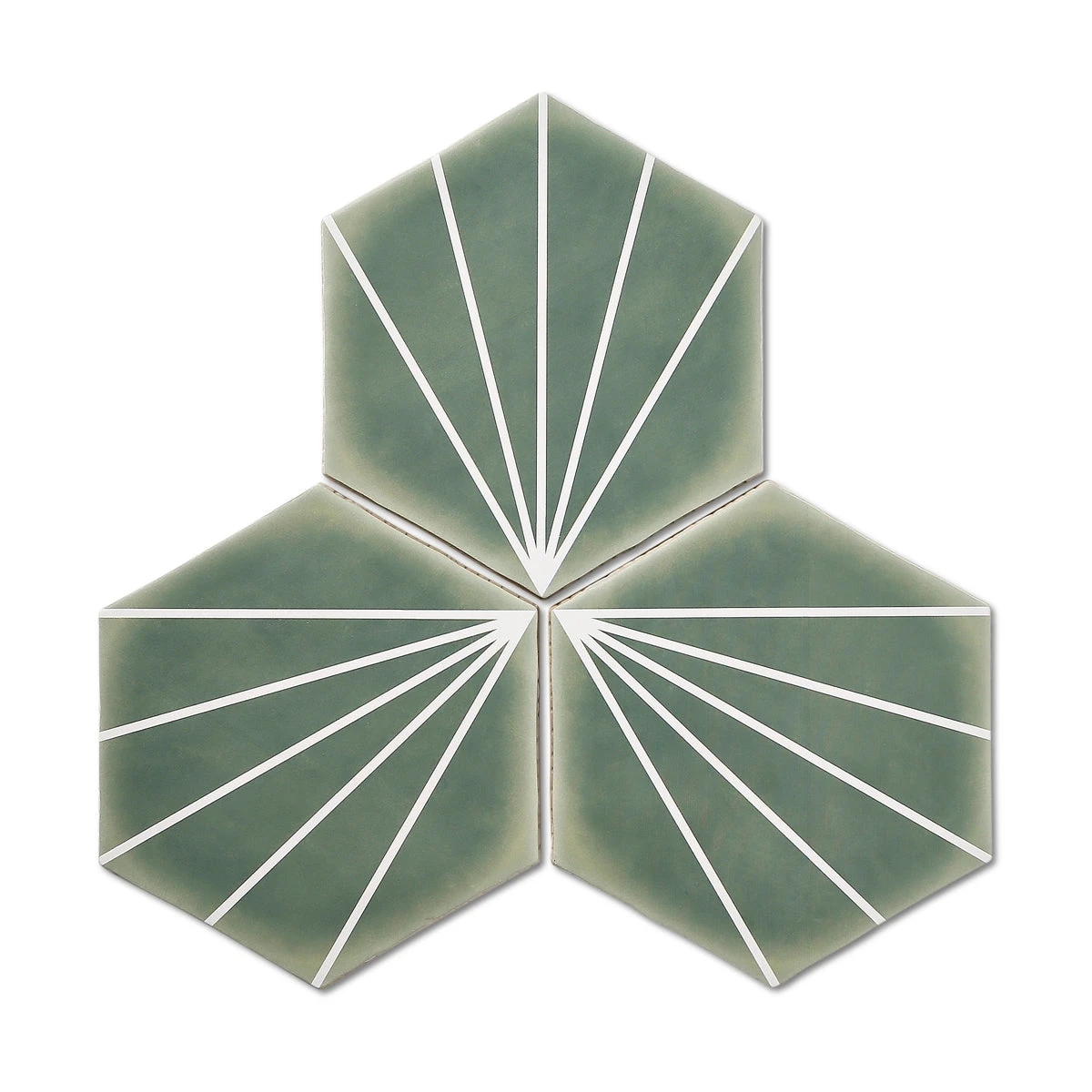 Palm Springs Green Hexagon Tile 3 Palm Springs Green Hexagon Tile - Image 3