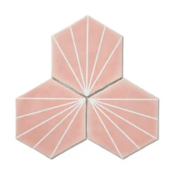 Palm Springs Pink Hexagon Tile 8 Palm Springs Pink Hexagon Tile -Kitchen Store hhpspk 3