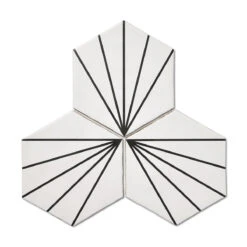 Palm Springs White Hexagon Tile -Kitchen Store hhpswh 3