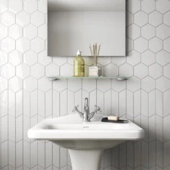 Mini Hex White Matt Hexagon Tile 6 Mini Hex White Matt Hexagon Tile -Kitchen Store mini hex white