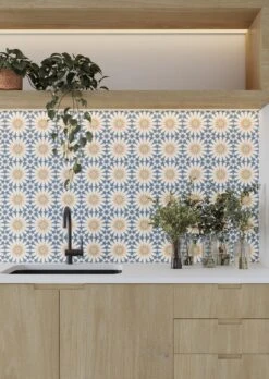 Tropez Blue Patterned Tile 5 Tropez Blue Patterned Tile -Kitchen Store tropez blue 3